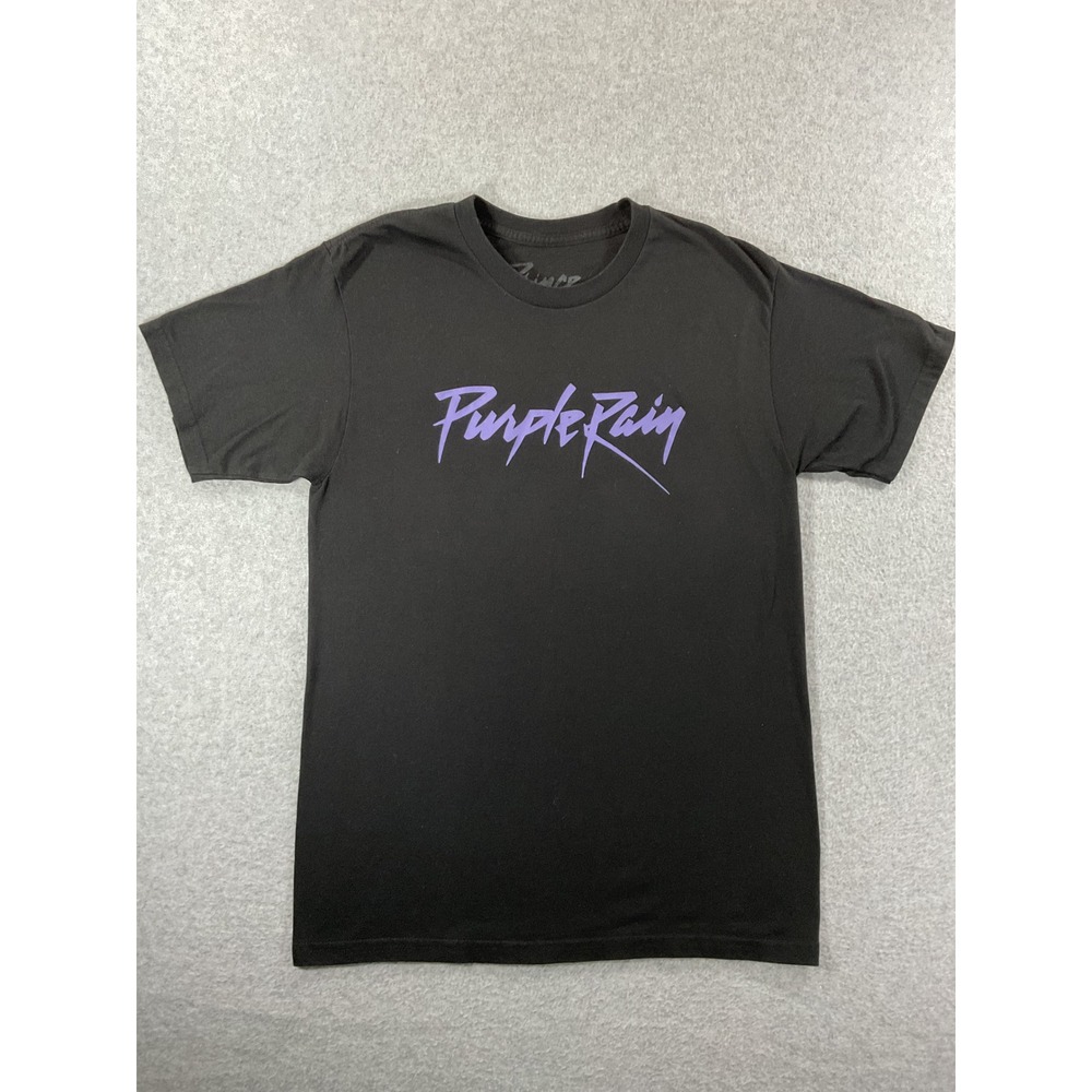 Prince Purple Rain Graphic T-Shirt Black Mens Medium Short Sleeve 954